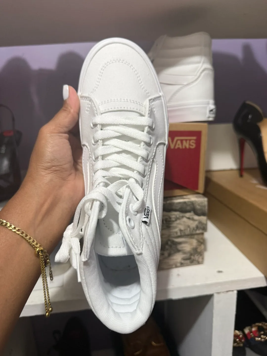 New Vans Filmore Hi White, Size 6.5 Women's image indicator(5)