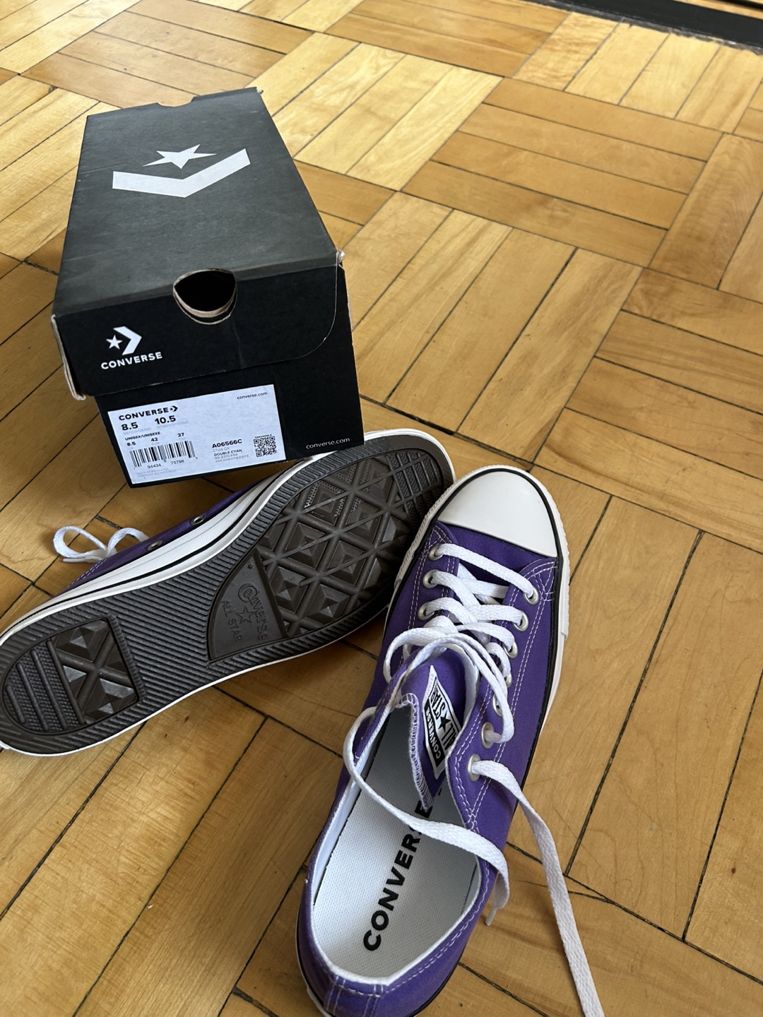 Converse All Star Purple Sneakers - Size 8.5 - photo 2