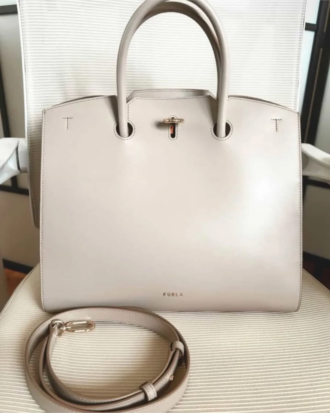 Furla Tote Bag - Light Beige thumbnail