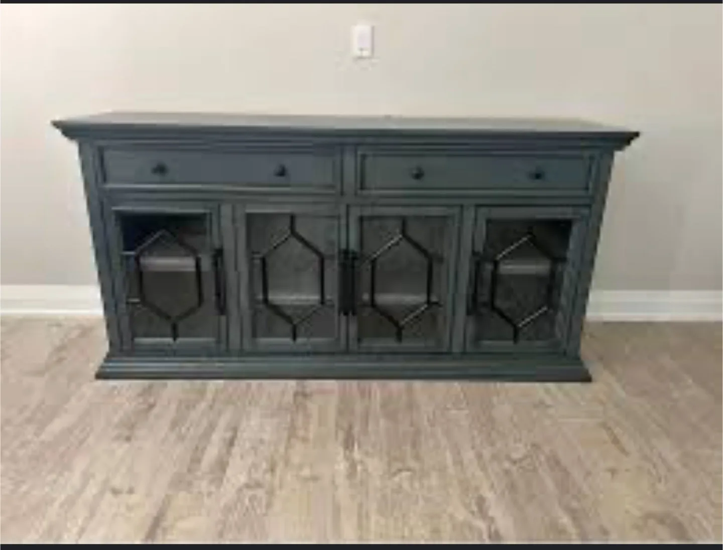 Blue Media Console Cabinet thumbnail