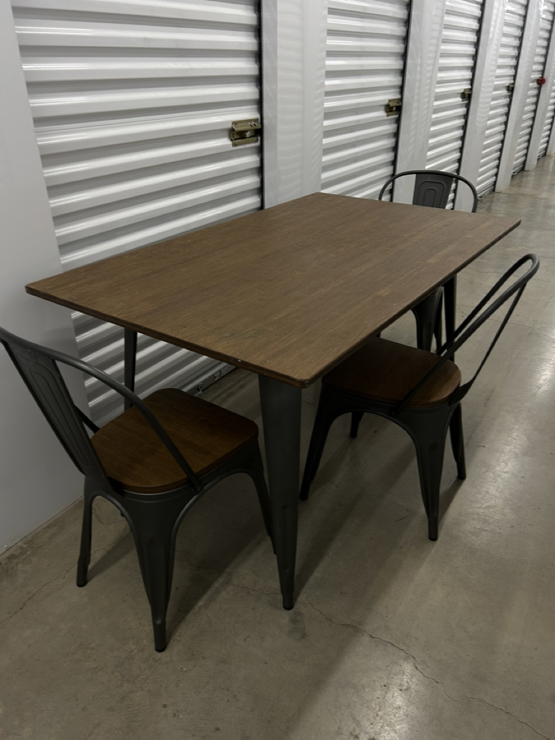 Metal Frame Dining Chairs - Set of 3