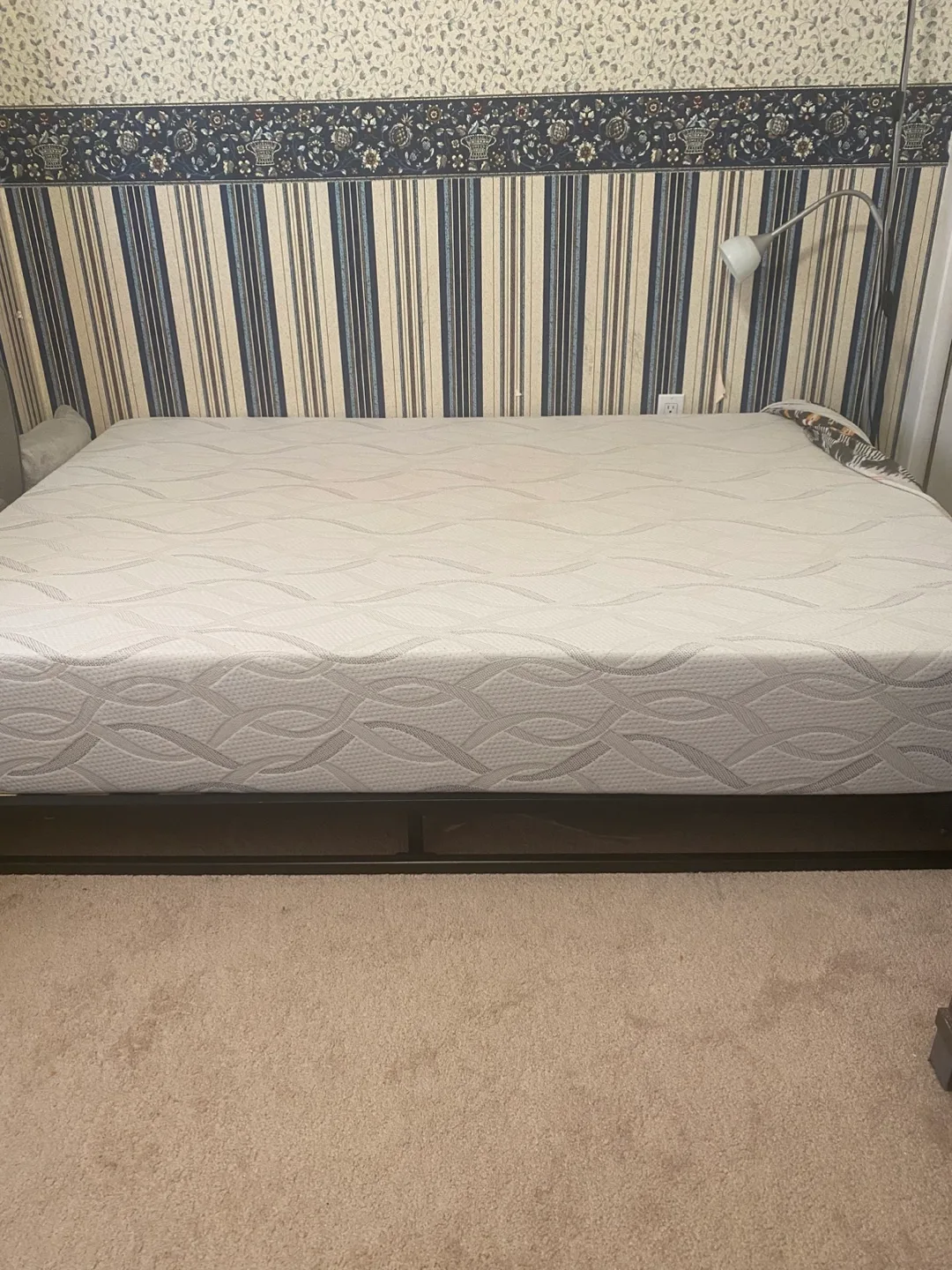 Full Size Mattress with iron low bed frame thumbnail