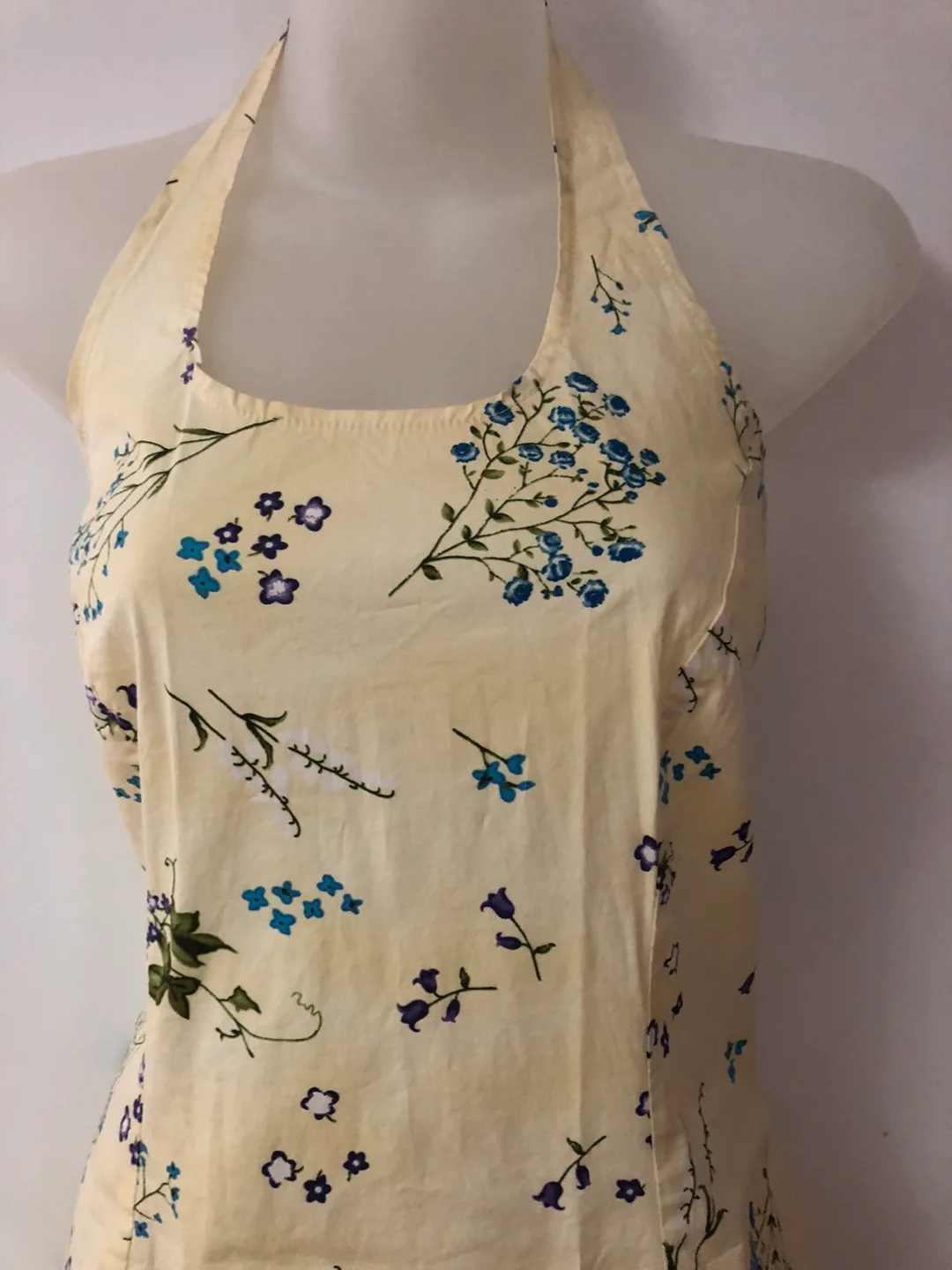 Santa Barbara Floral Halter Dress M thumbnail