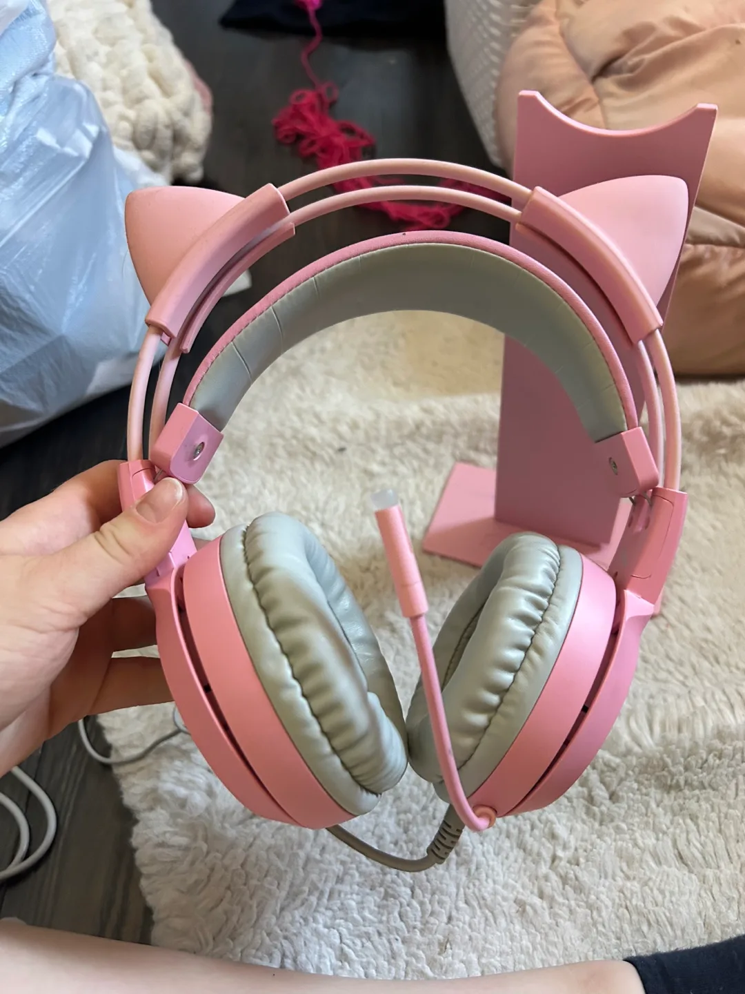SOMIC G951s Pink Cat Ear Gaming Headset(removable ears) thumbnail