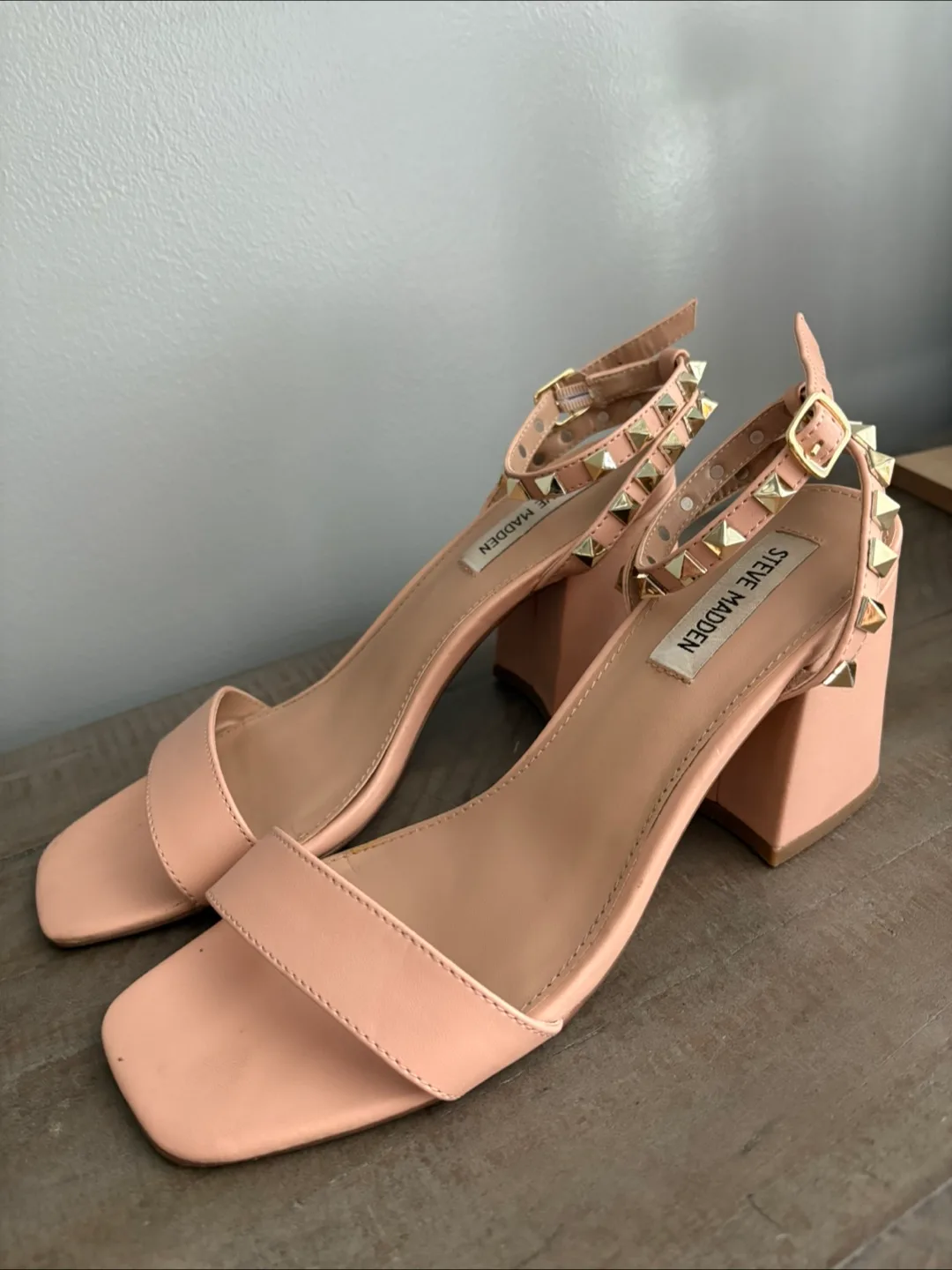 Steve Madden Studded Block Heel Sandals, Size 8 thumbnail