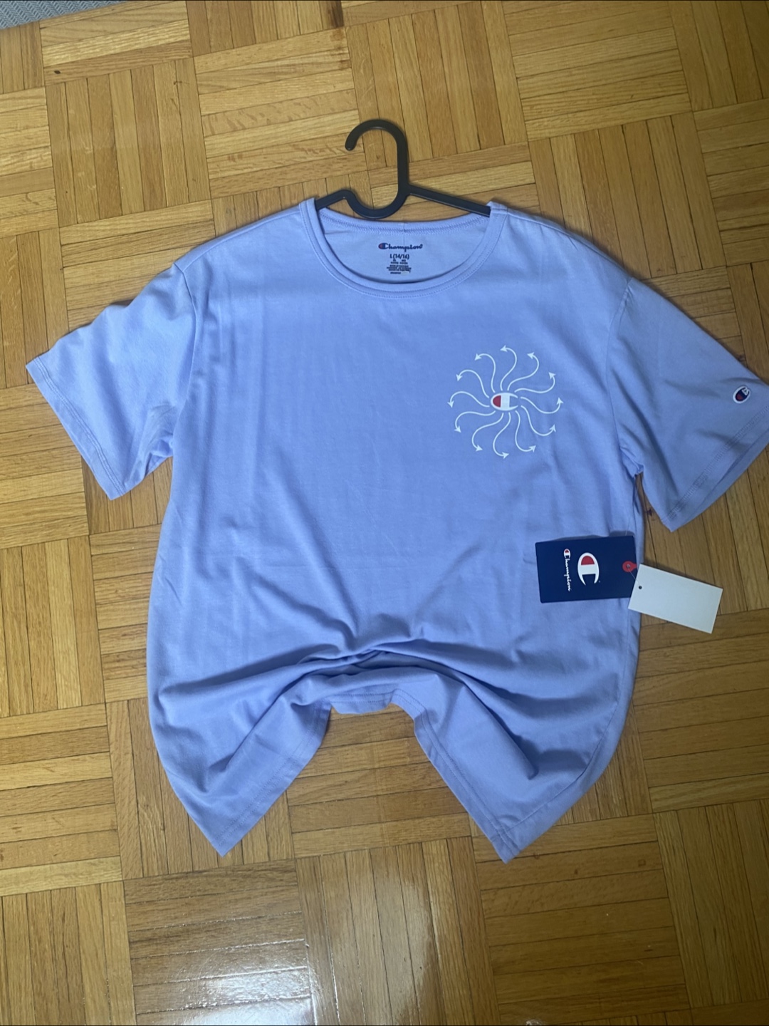 Champion T-Shirt - Size L (14/16) - Light Blue