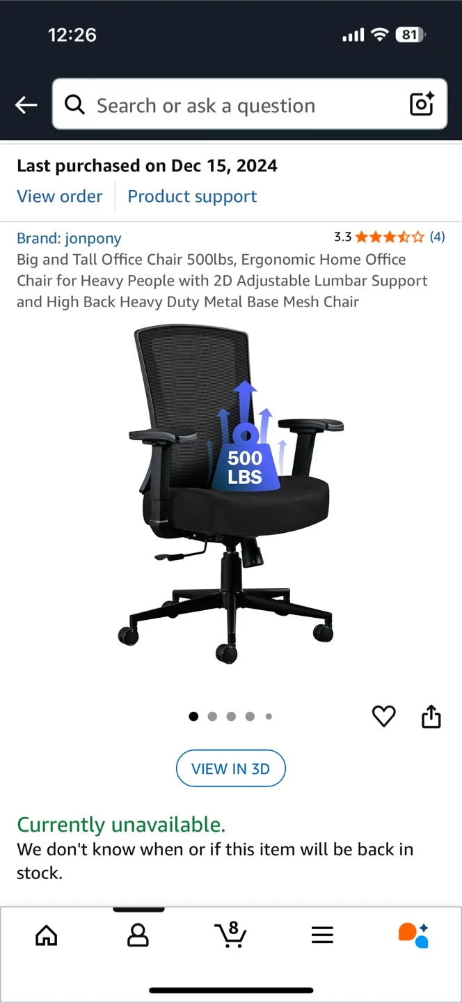 Jonpony Ergonomic Office Chair thumbnail