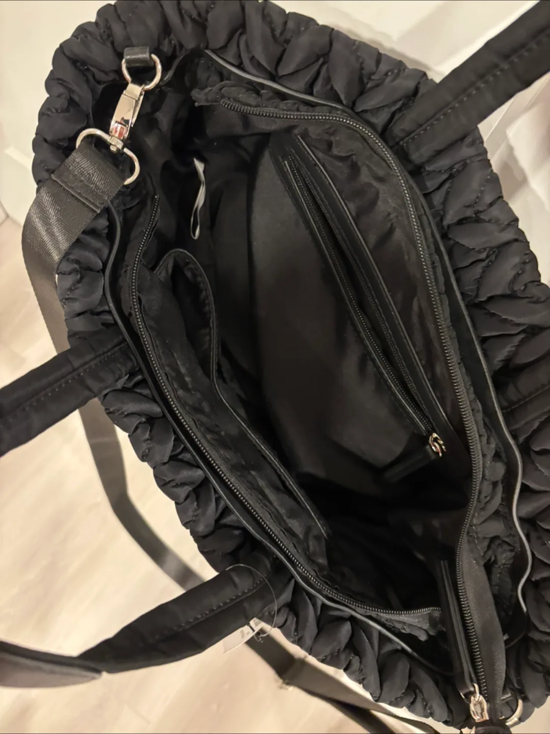 Naturalizer Black Quilted Tote Bag image indicator(2)