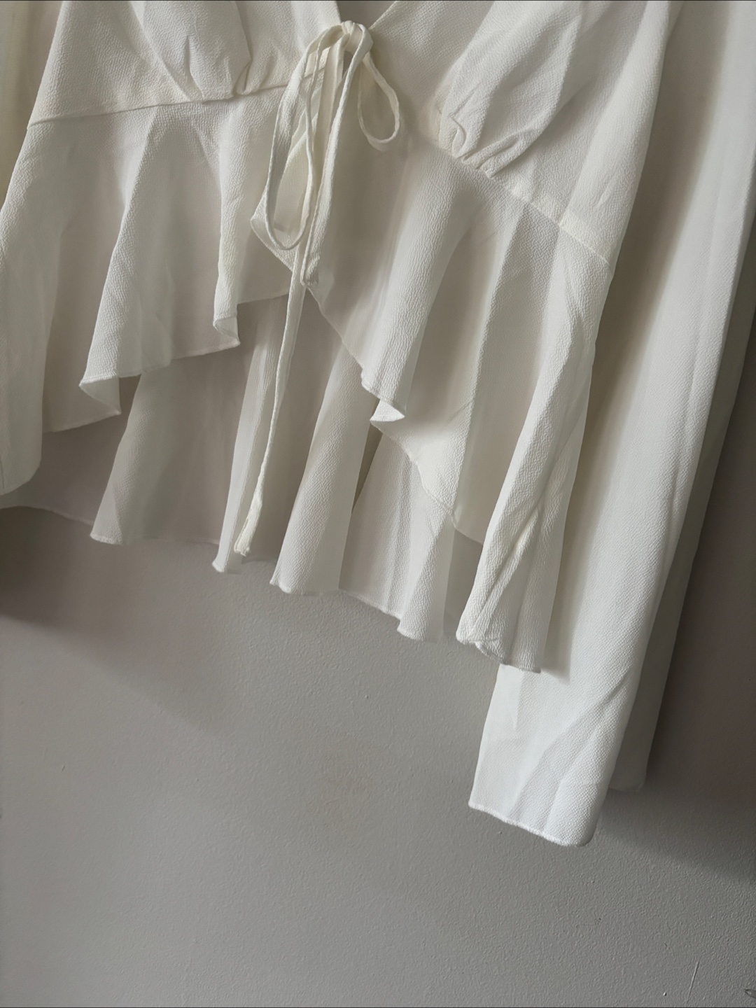 White Ruffle Blouse - photo 3