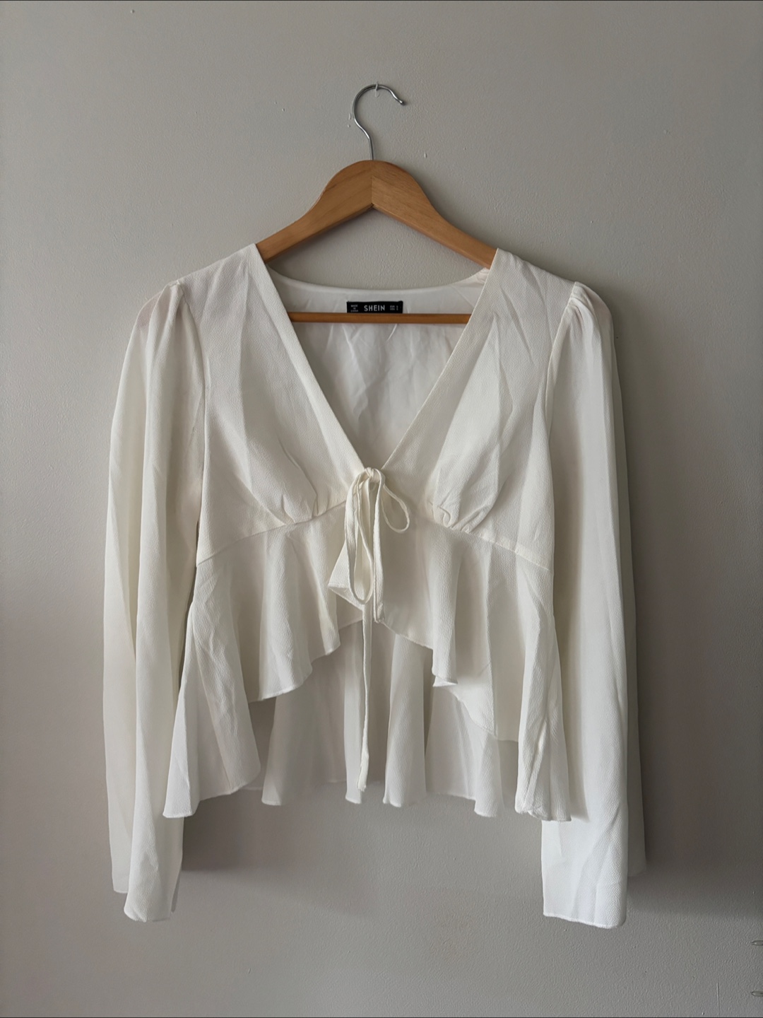 White Ruffle Blouse