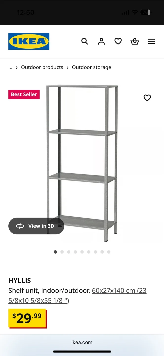 IKEA HYLLIS Shelf Unit - Indoor/Outdoor thumbnail