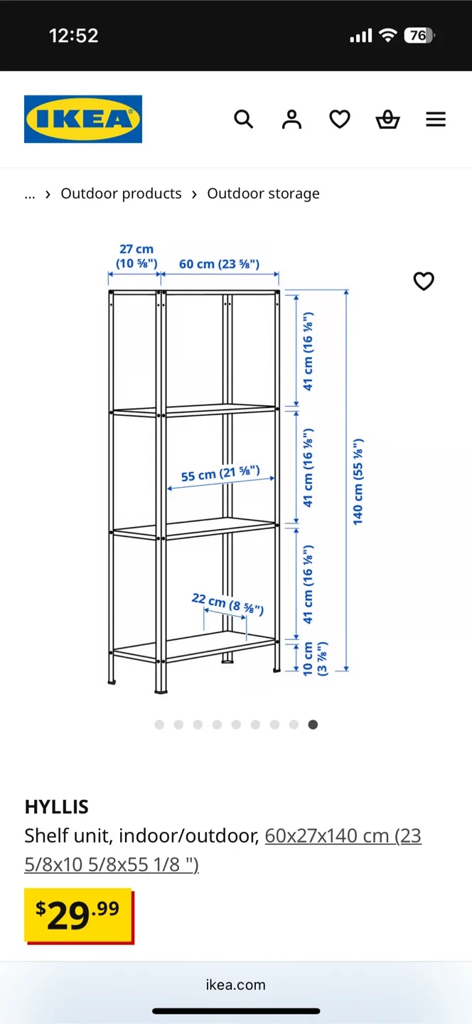 IKEA HYLLIS Shelf Unit - Indoor/Outdoor image indicator(2)