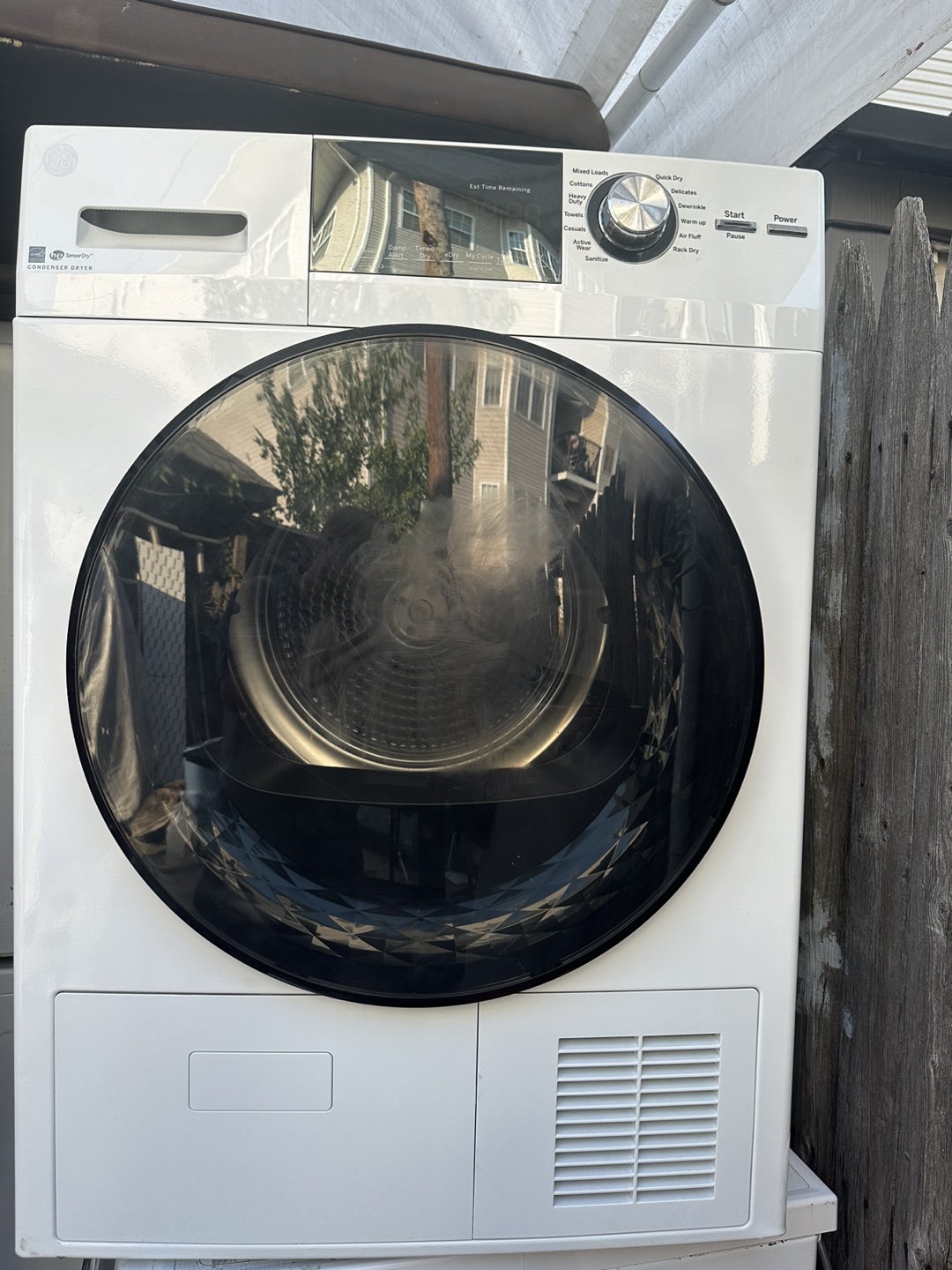 GE 24" Front Load Ventless Electric Dryer - White - photo 2