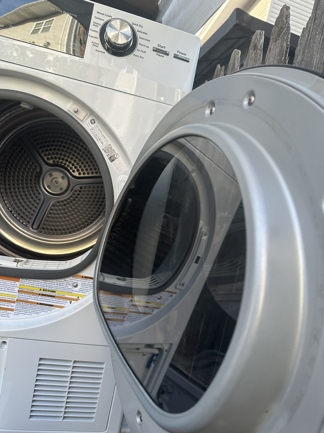 GE 24" Front Load Ventless Electric Dryer - White - photo 5