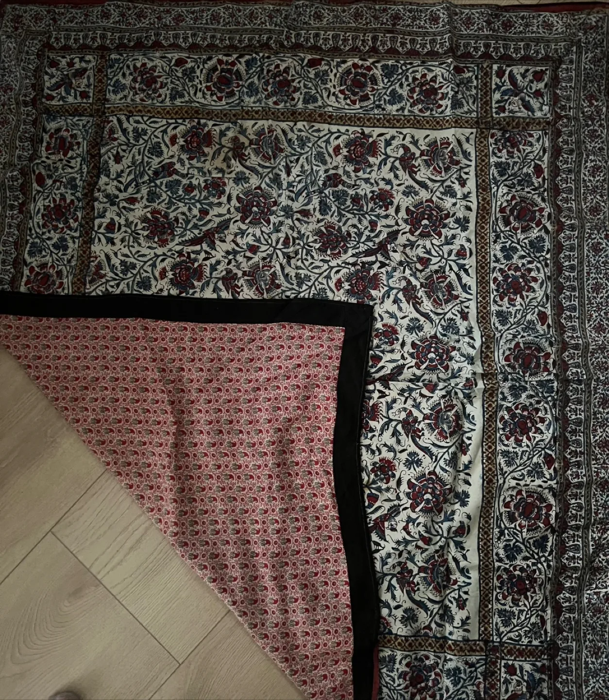 Antique floral quilt or table cloth image indicator(3)