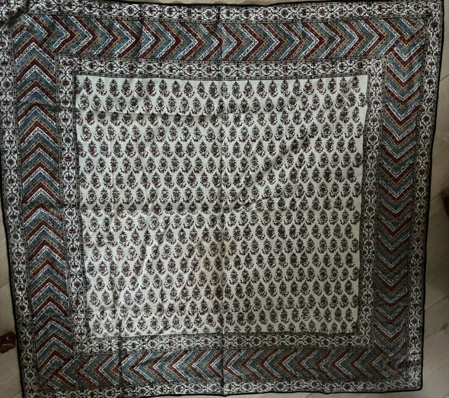 Antique floral quilt or table cloth image indicator(2)