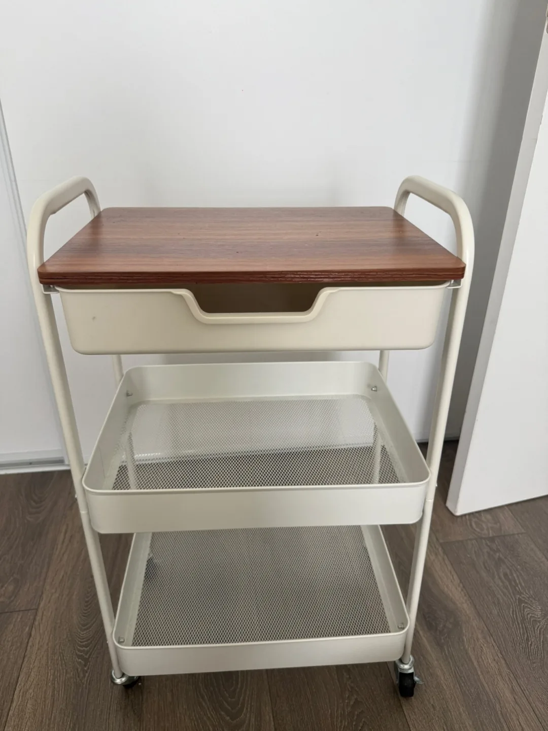 Rolling Cart with Wood Top thumbnail