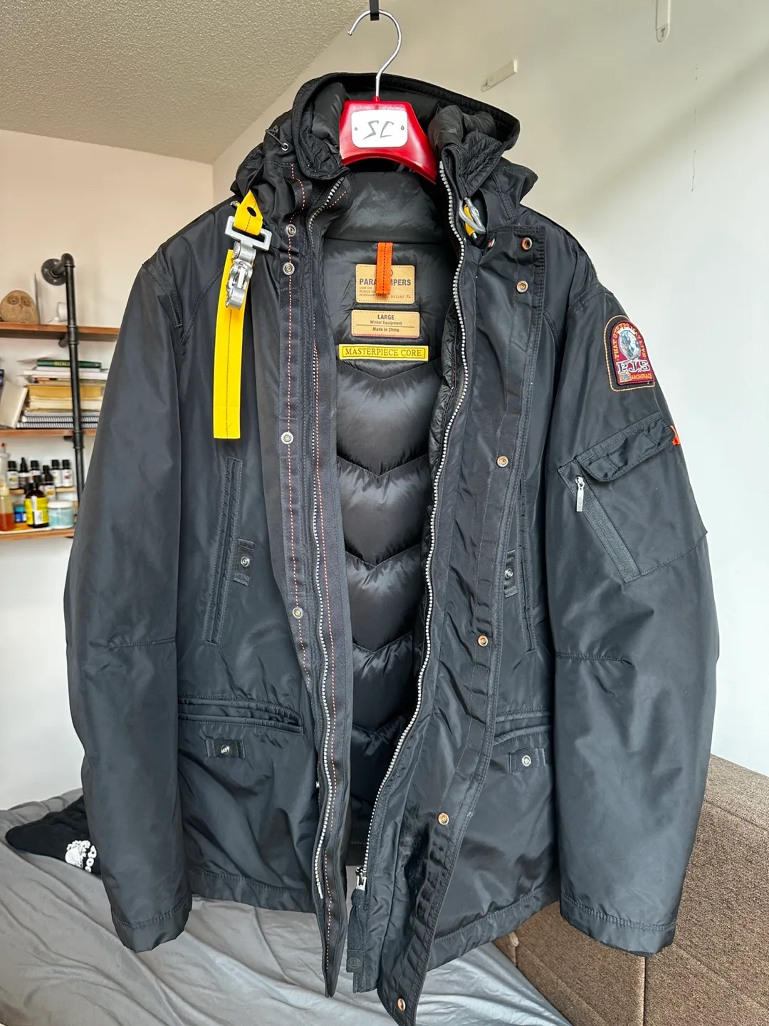 Parajumpers  Right Hand Core Short Down Jacket- Black, Large thumbnail