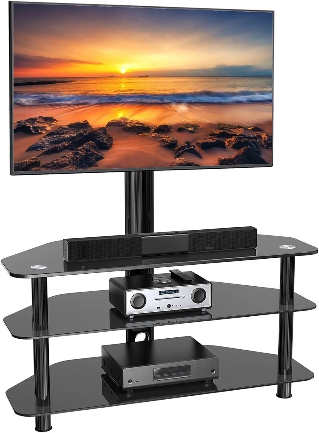 Swivel Floor TV for TVs-Universal Corner TV Floor Stand thumbnail