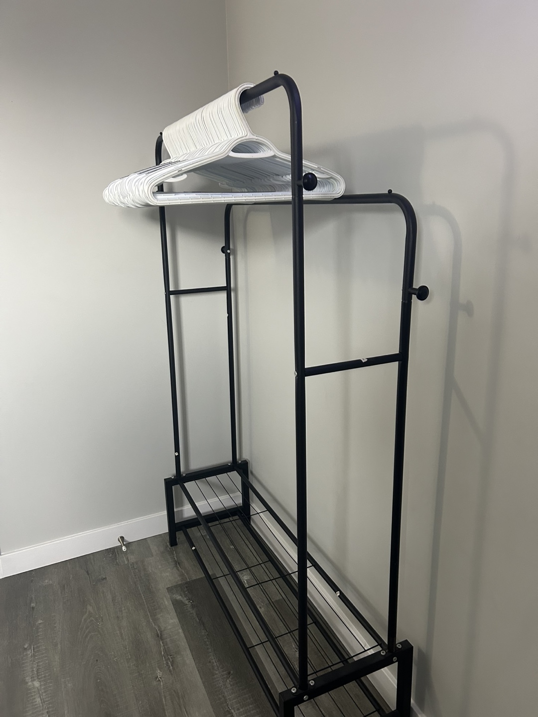 Black Metal Clothes Rack - photo 2