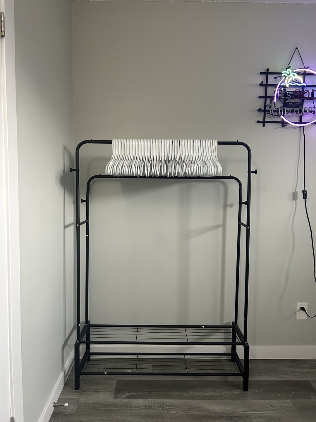 Black Metal Clothes Rack