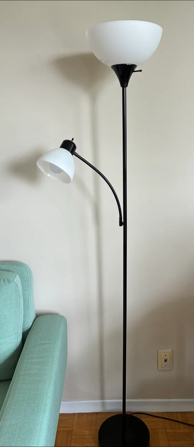 Simple Designs Floor Lamp with Reading Light thumbnail