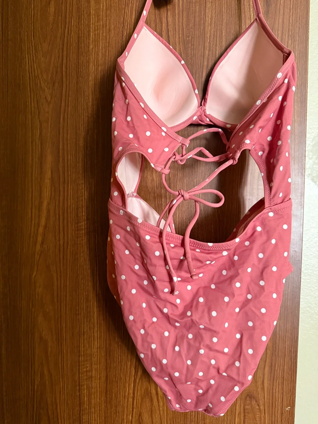 Shade & Shore Pink Polka Dot Swimsuit - Size 36B image indicator(2)