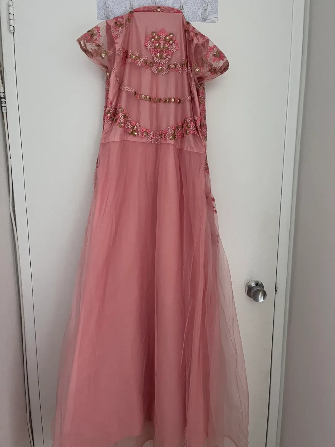 Pink Embroidered dress image indicator(3)