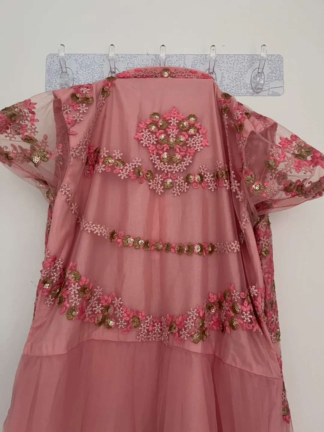Pink Embroidered dress image indicator(4)