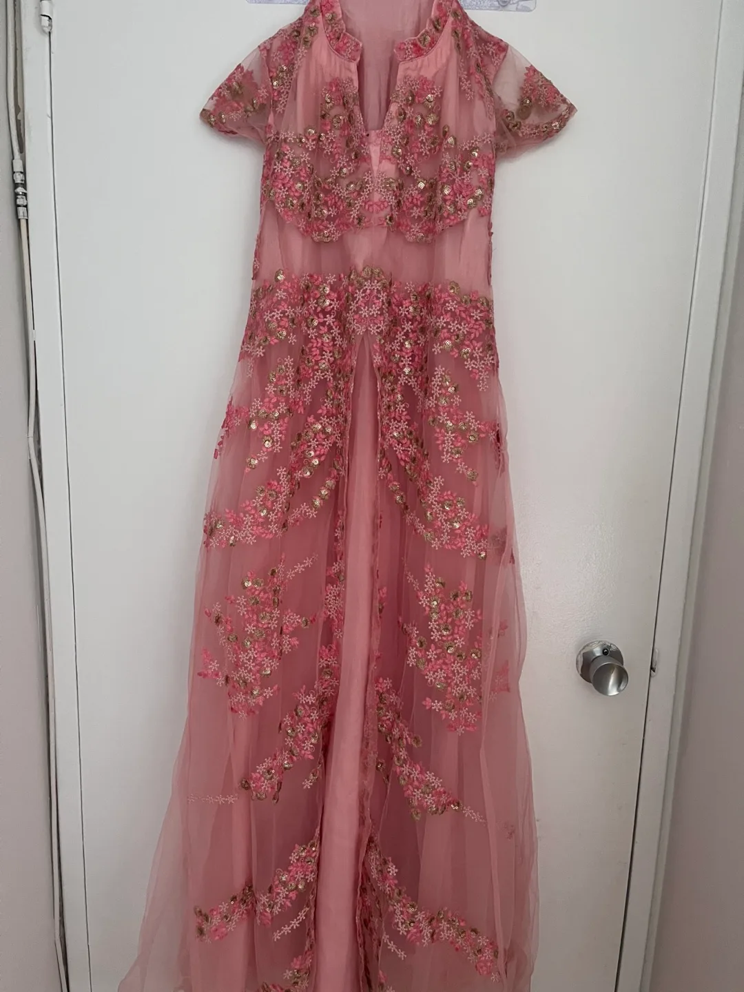 Pink Embroidered dress thumbnail