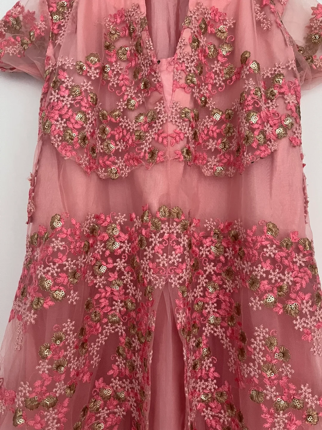 Pink Embroidered dress image indicator(2)