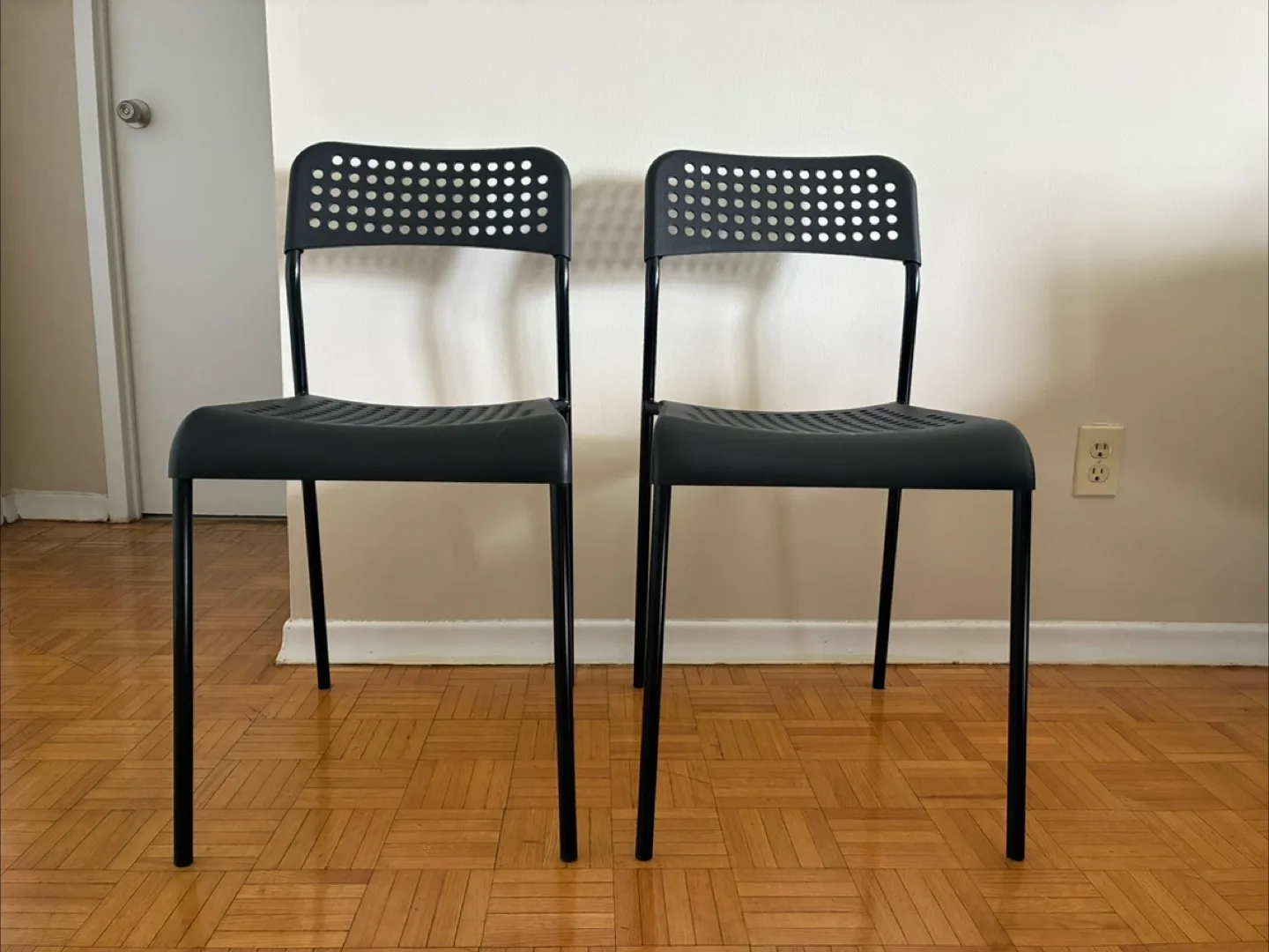 Ikea Adde Black Chairs - Set of 2 thumbnail