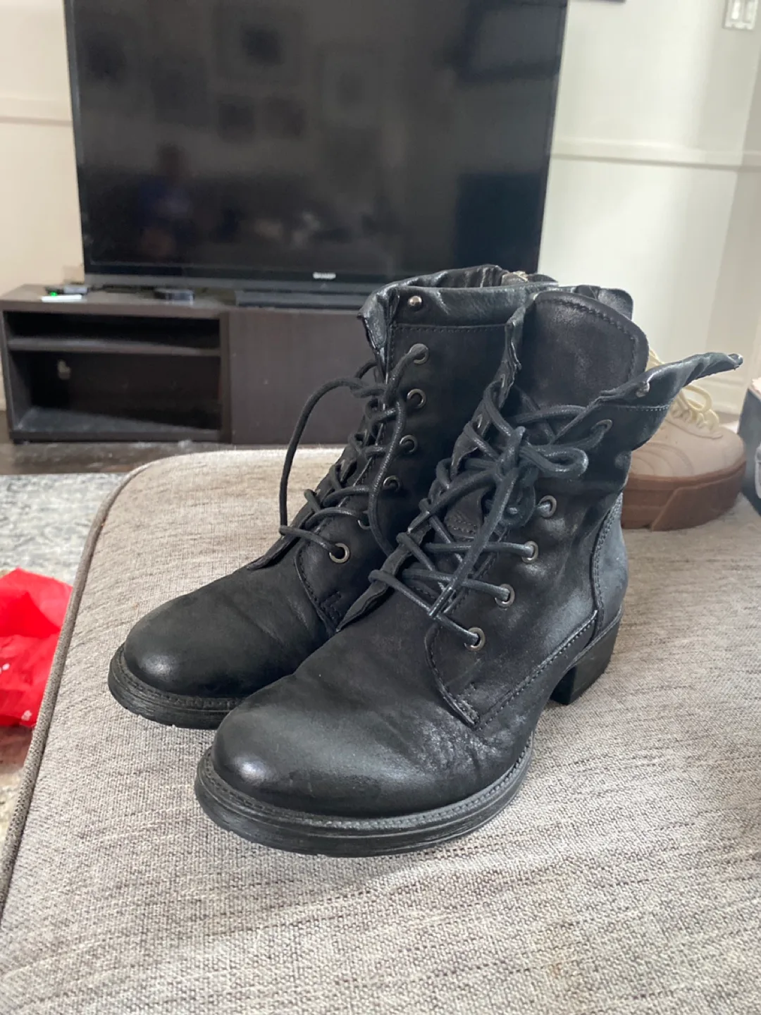 Black Leather Ankle Boots thumbnail