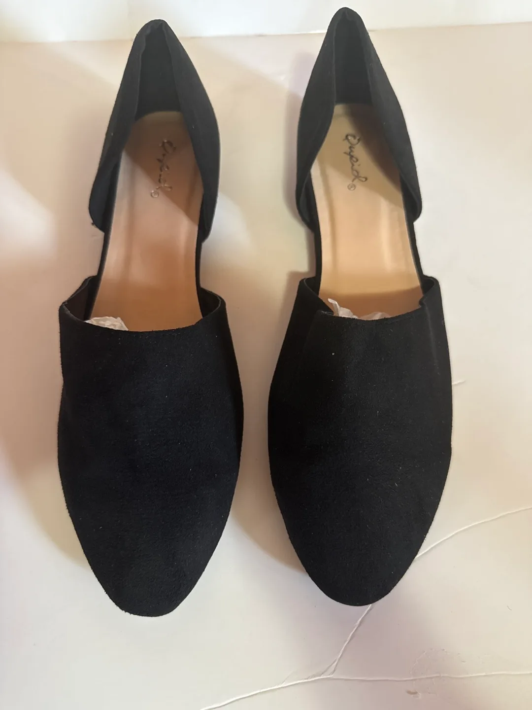 Qupid Black Suede Flats thumbnail