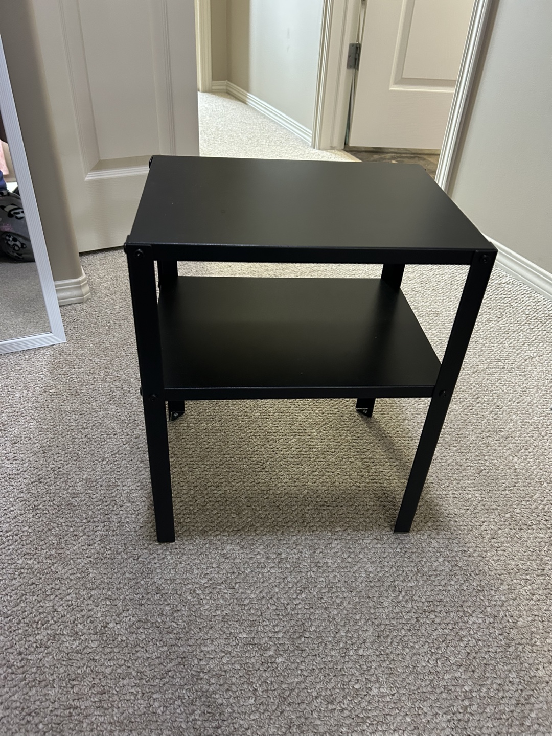 Ikea Black Side Table with Shelf - photo 2