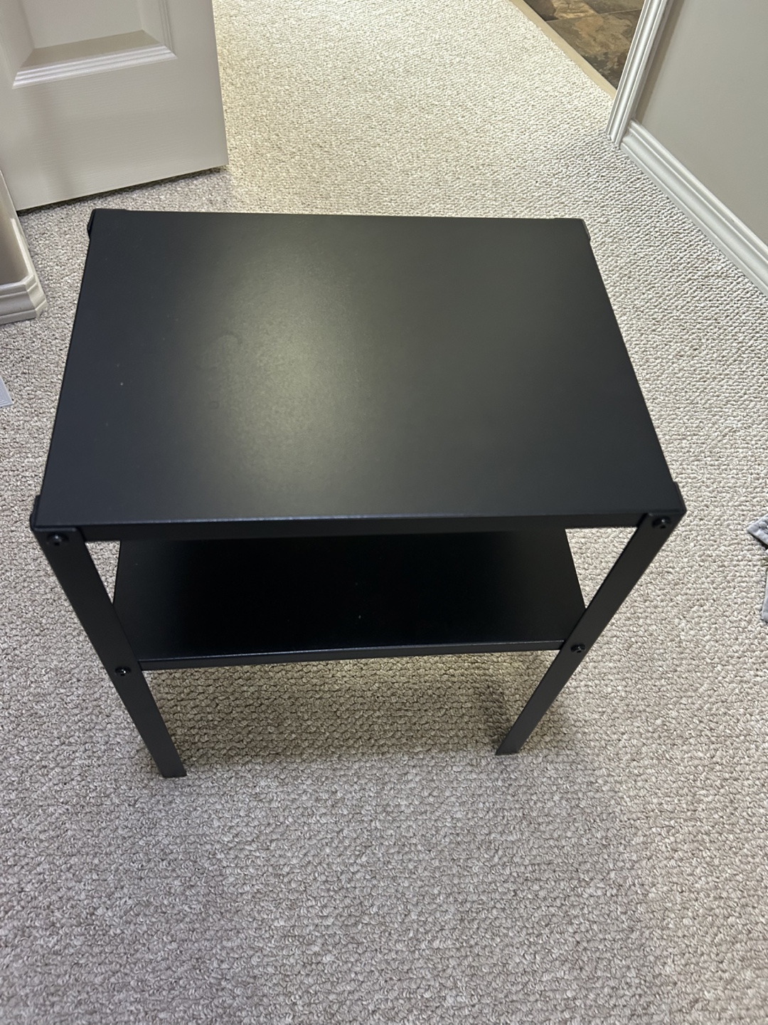 Ikea Black Side Table with Shelf