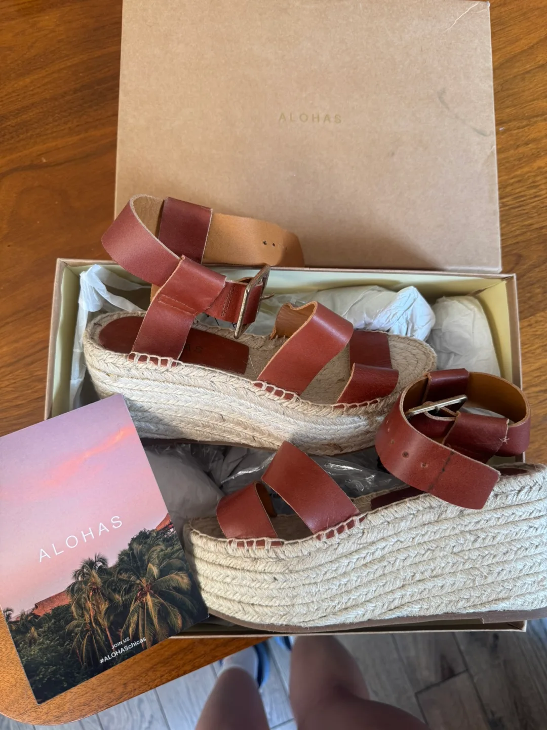 Brand New ALOHAS Espadrille Sandals, Camel, Size 35/US 7– $75 thumbnail