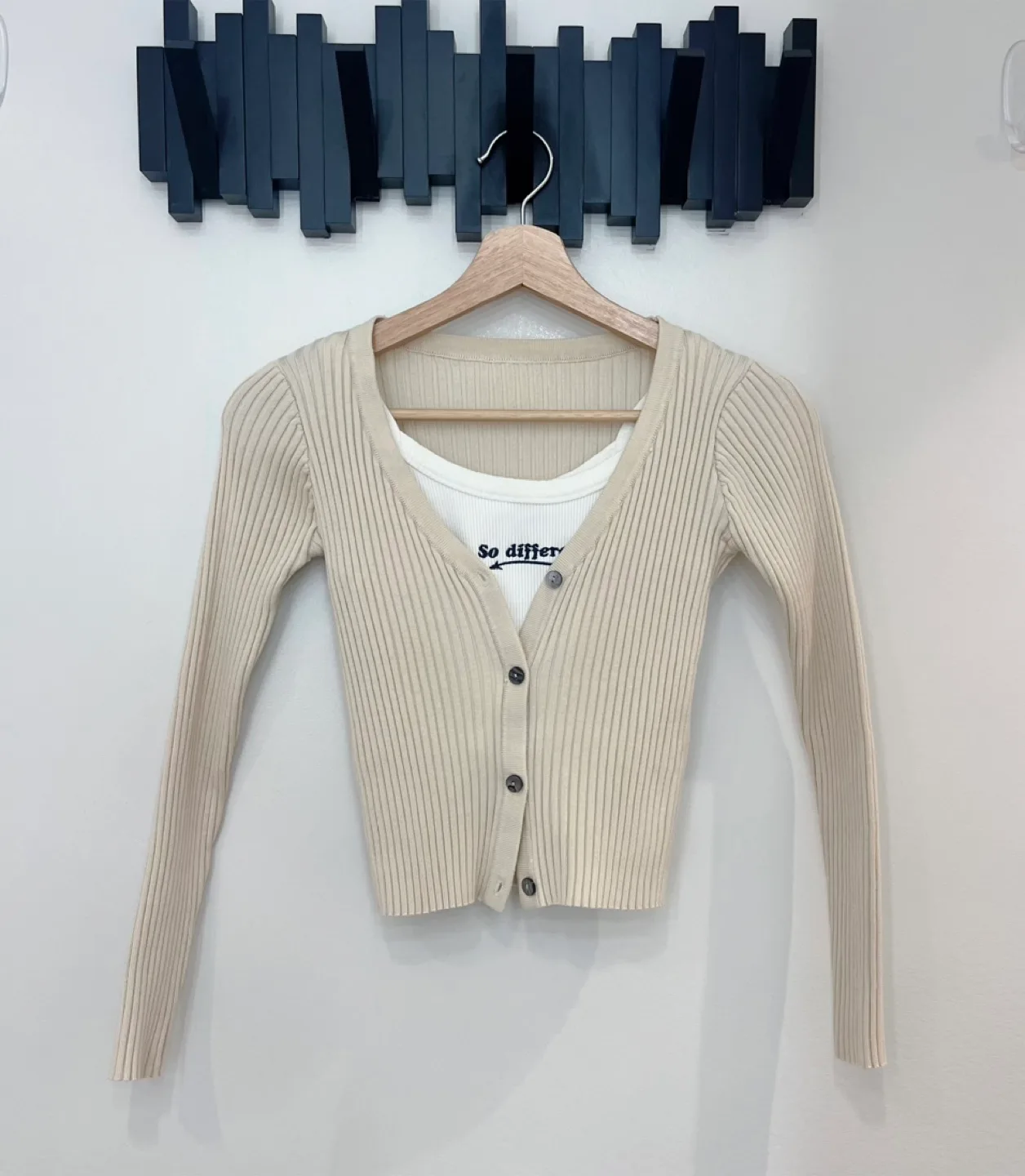 Ribbed Knit Cardigan - Size XS thumbnail