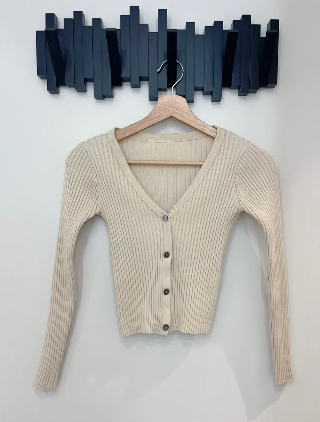 Ribbed Knit Cardigan - Size XS thumbnail