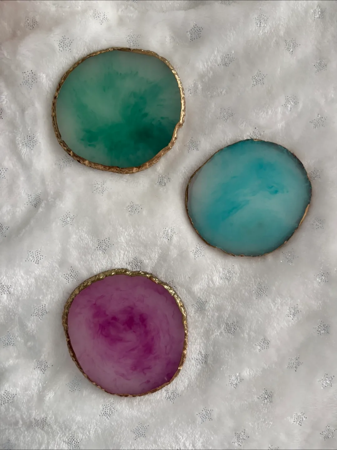 Set of 3 Agate Coasters thumbnail