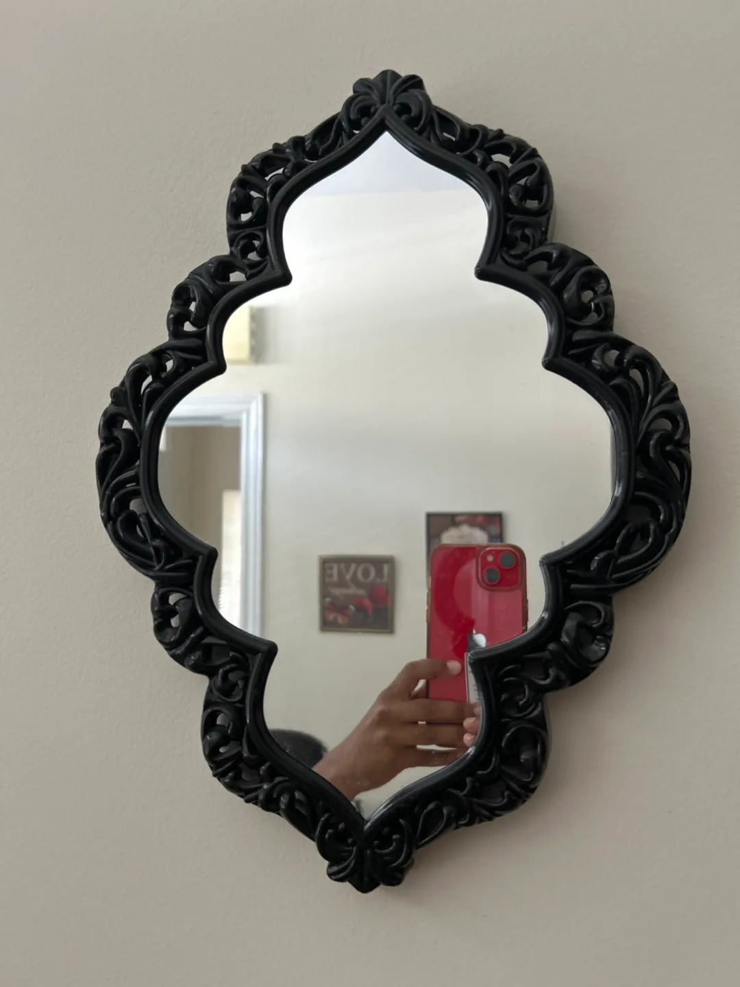Set of 2 Black Decorative Mirrors image indicator(2)