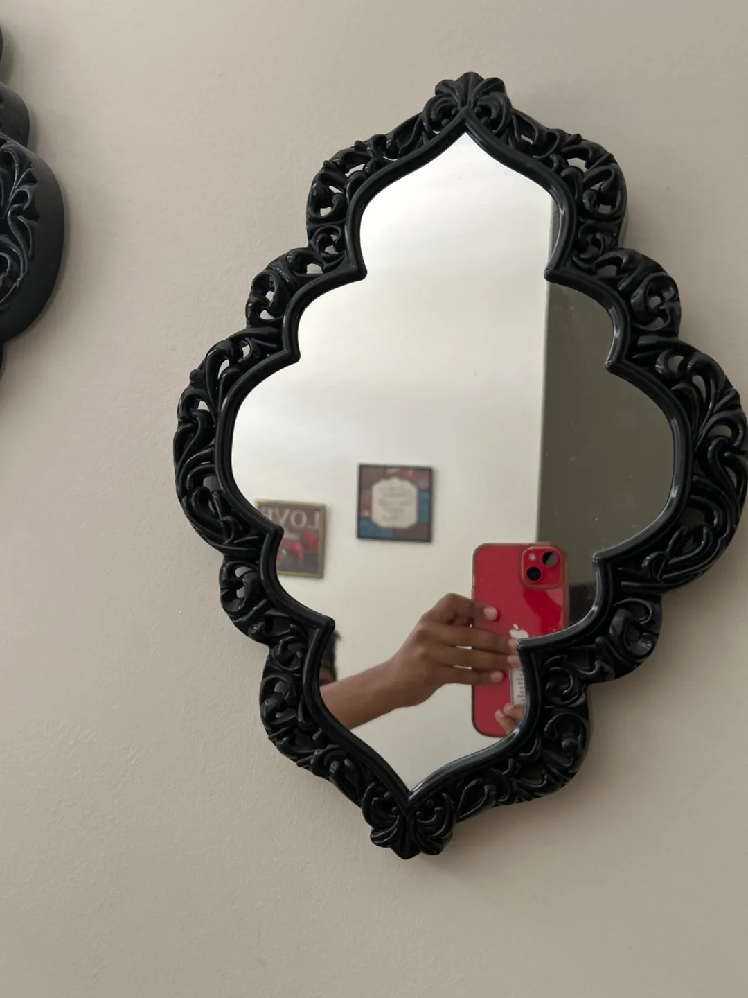 Set of 2 Black Decorative Mirrors image indicator(3)