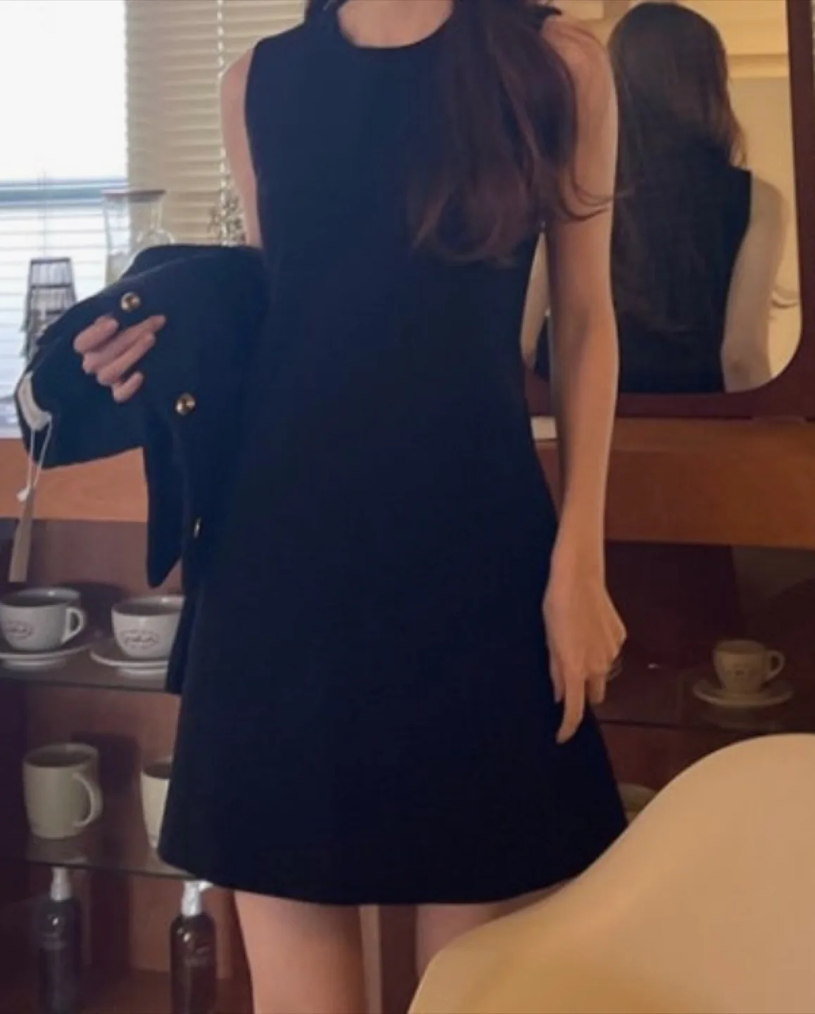 //Moving Sale//Ordinaire Black Sleeveless Mini Dress thumbnail