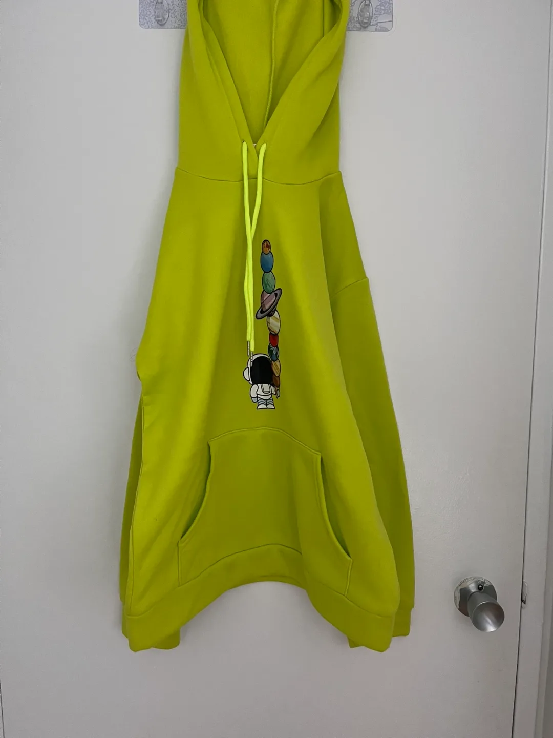 Green Hoodie with Astronaut Design thumbnail