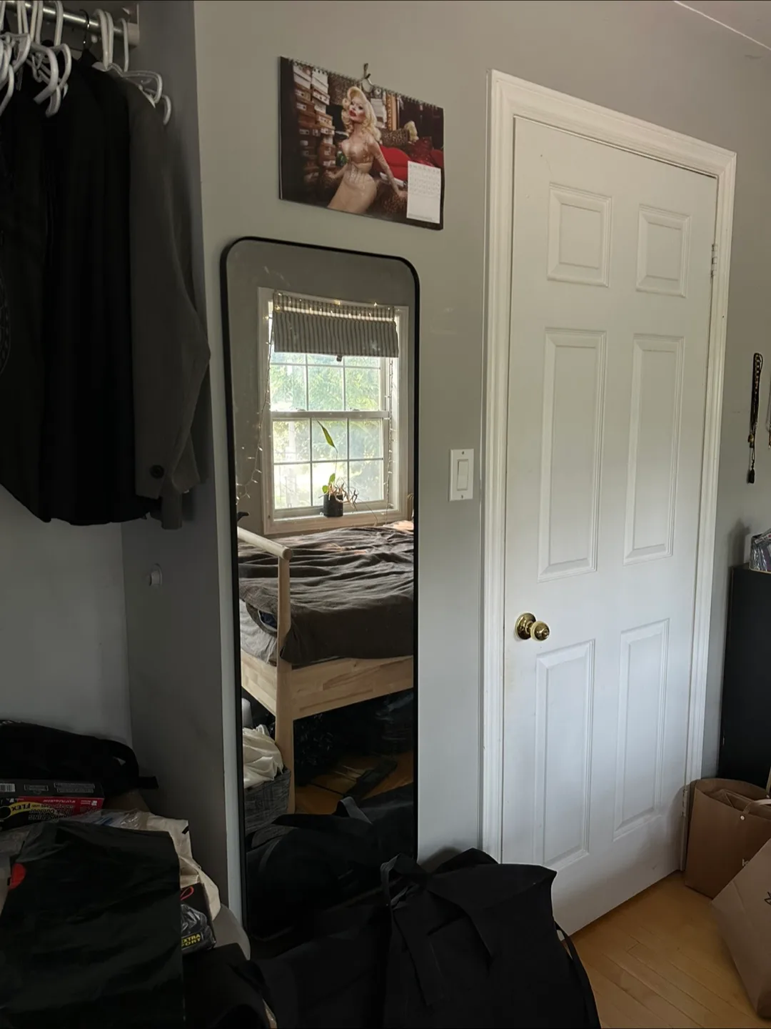 IKEA Lindbyn Mirror, Black, 40x130 cm image indicator(2)