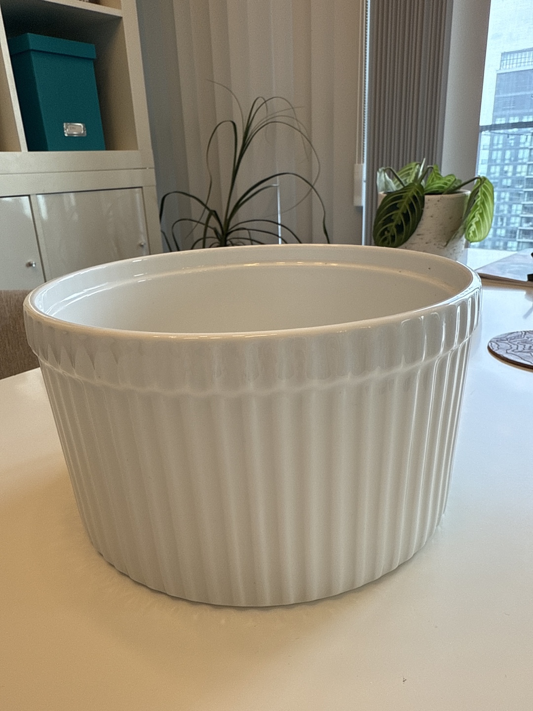 Crate & Barrel White Porcelain Baking Dish NEW