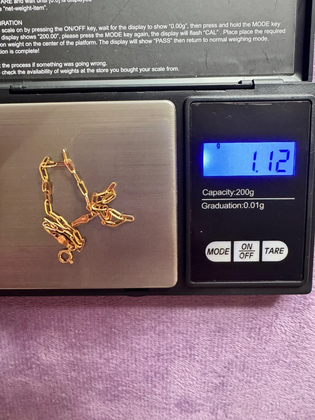 Real K18 Gold paperclip Bracelet - Lightweight (1.12g) image indicator(2)