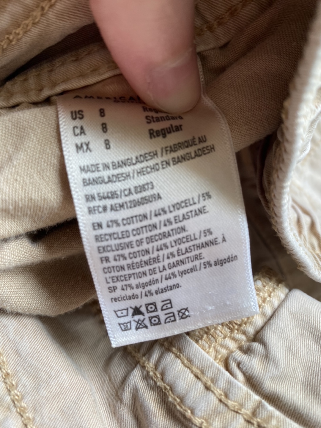 American Eagle Beige Cargo Joggers - Size 8 - photo 4