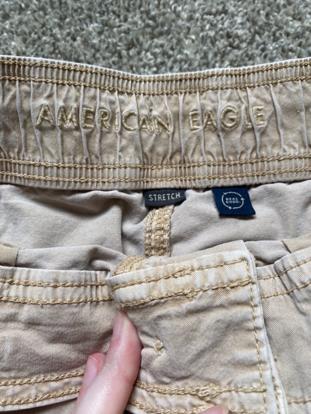 American Eagle Beige Cargo Joggers - Size 8 - photo 3