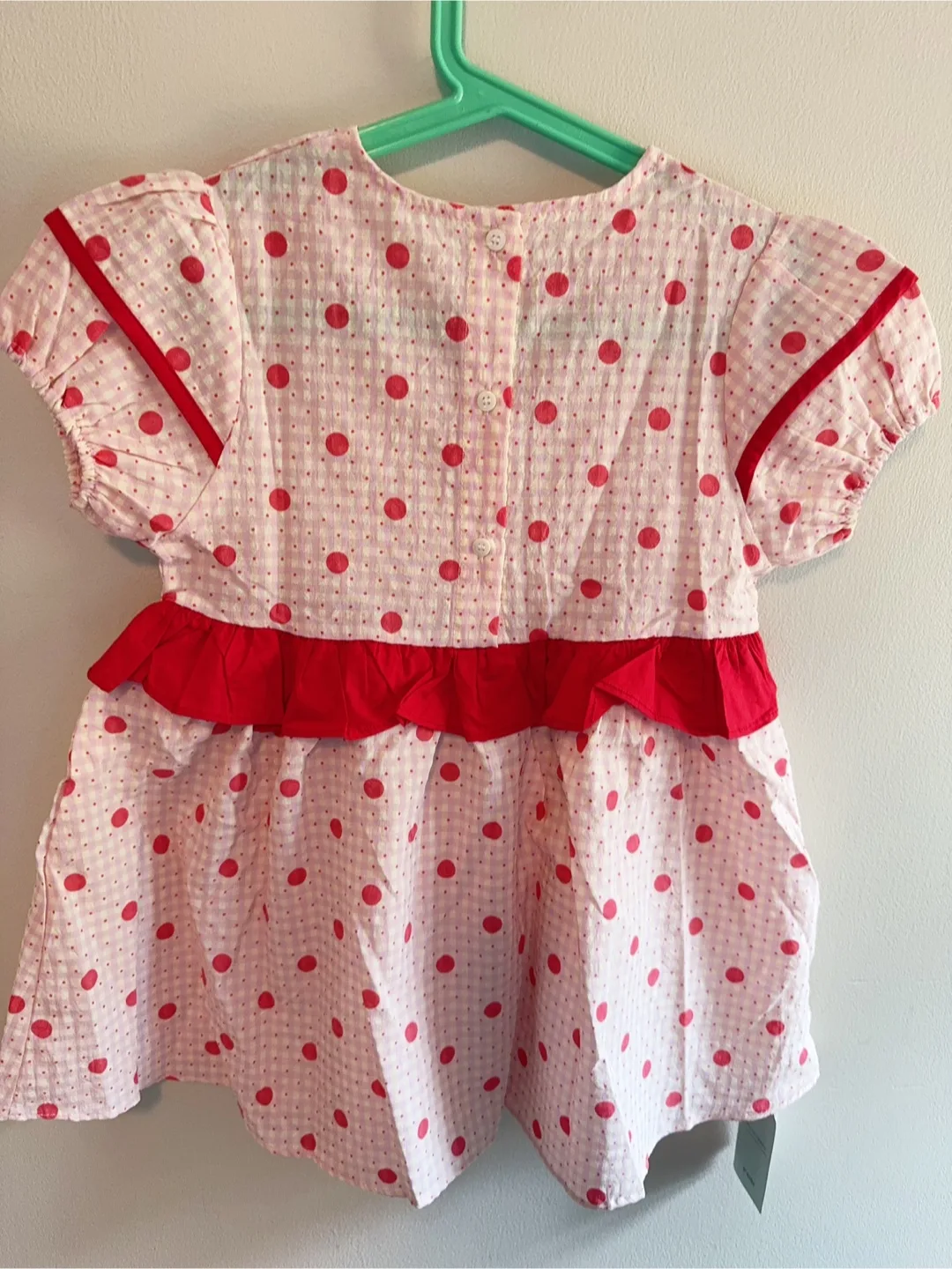 100% Cotton Polka Dot Girl’s Dress size 5-6T image indicator(2)